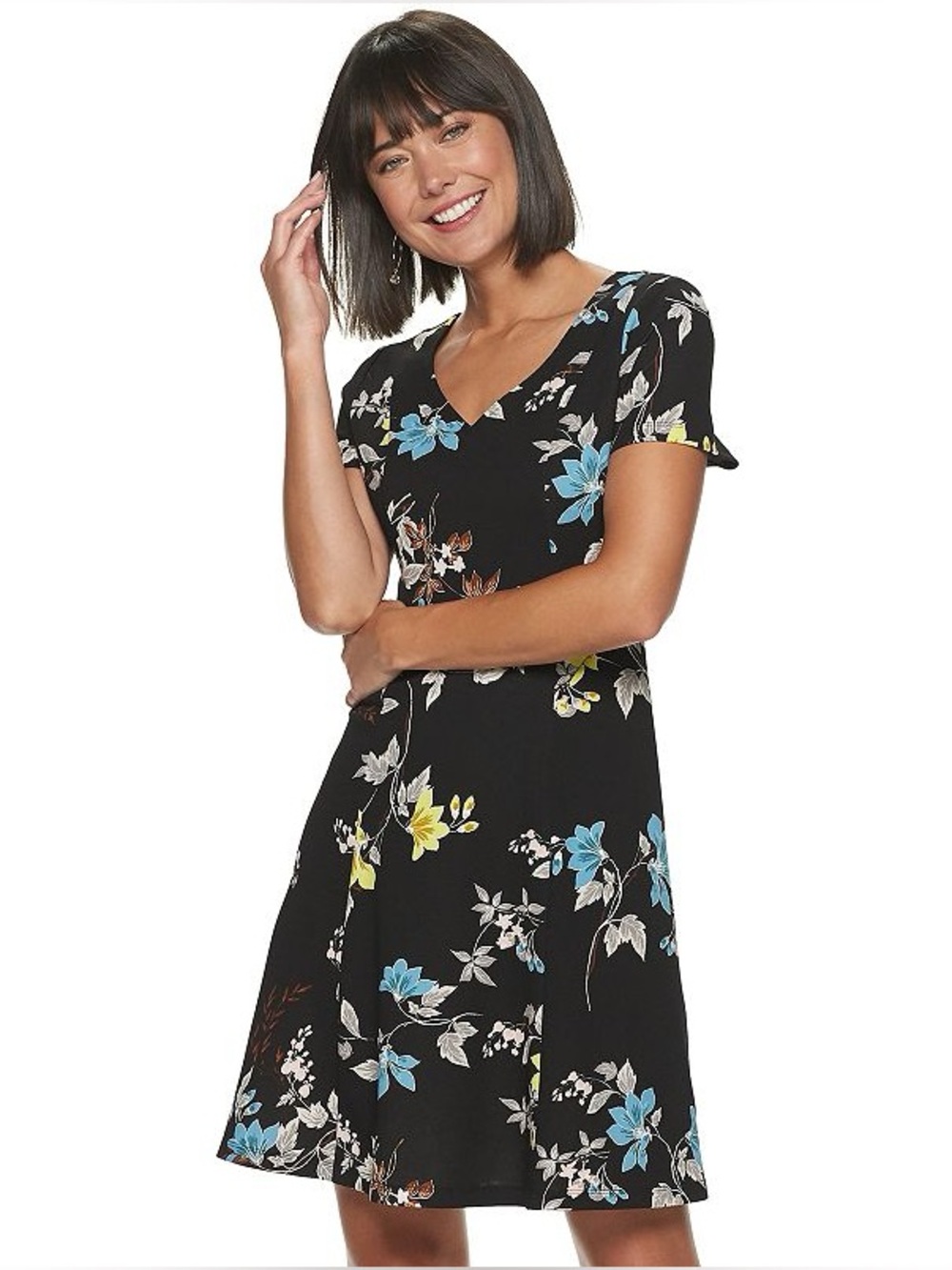 Apt. 9® Short Sleeve V-Neck Dress